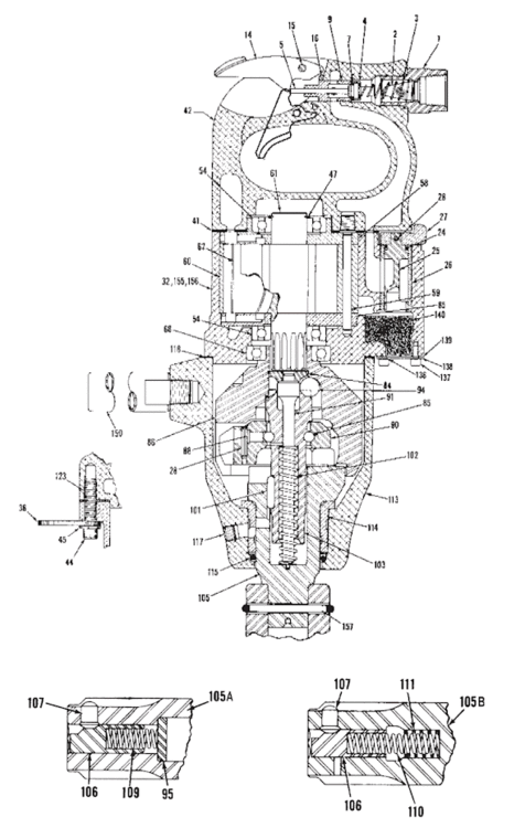 Page A Diagram and Parts List for CP0610 T018253 Chicago Pneumatic Wrench